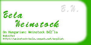 bela weinstock business card